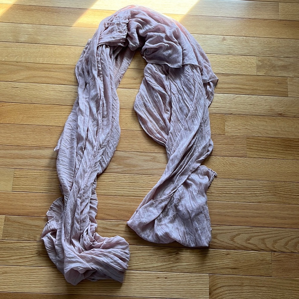 Light pink wrap scarf